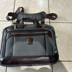 Elegant Gray and Brown Men's Briefcase